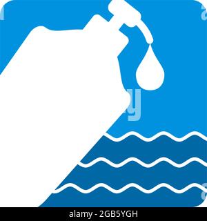 Hand sanitizer logo design vector template Stock Vector