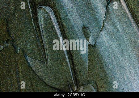 Dark blue green glitter abstract background. Aquamarine background with sparkles blue glitter texture. Copy space Stock Photo