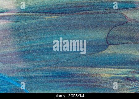 Dark blue green glitter abstract background. Aquamarine background with sparkles blue glitter texture. Copy space Stock Photo