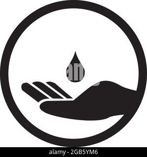 Hand sanitizer logo design vector template Stock Vector