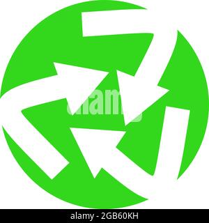 Recycled product logo design vector template Stock Vector