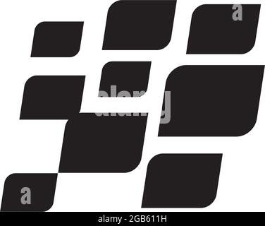 Race flag icon logo design vector template Stock Vector