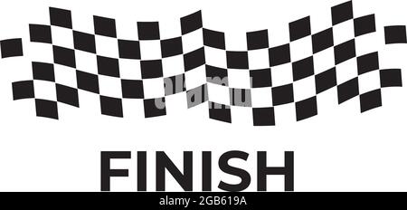 Race flag icon logo design vector template Stock Vector