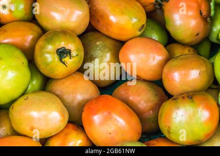 Tomatoes in a Vegetable Stall in Nuwara Eliya Sri Lanka Stock Photo