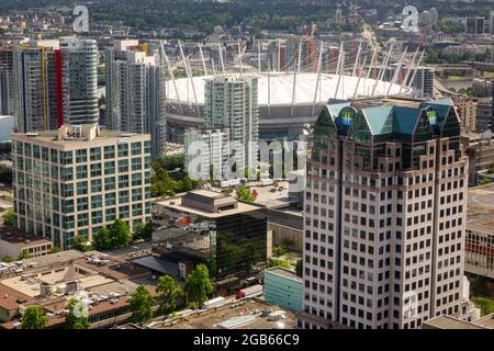 BC Place Stadium Aerial View Of Vancouver British Columbia Canada Stock Photo