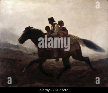 Eastman Johnson - A Ride For Liberty -- The Fugitive Slaves Stock Photo ...