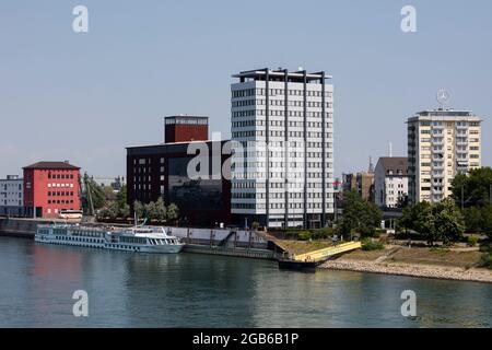 geography / travel, Germany, Baden-Wuerttemberg, Mannheim, Rhine riverbank, ADDITIONAL-RIGHTS-CLEARANCE-INFO-NOT-AVAILABLE Stock Photo