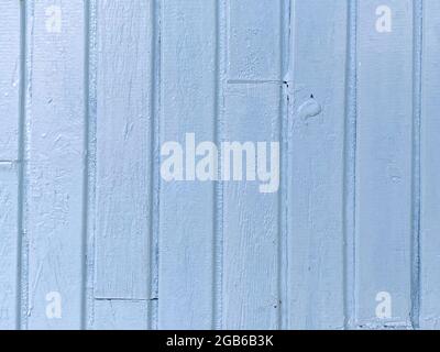 Full frame background of wooden wall made of planks painted with light blue color Stock Photo