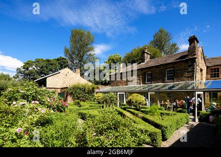 Barrowford village civil parish Pendle district of Lancashire, England. Pendle Heritage Centre tea room Stock Photo