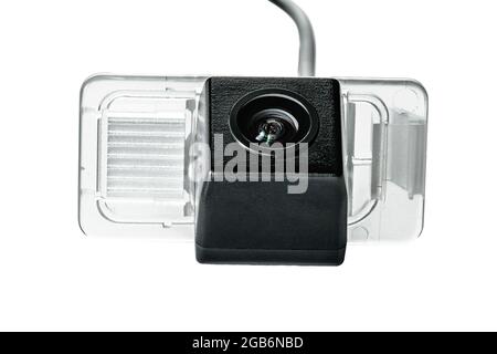 car rear view camera with a transparent plafond Stock Photo