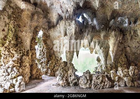 Crystal Grotto in Painshill Park, Surrey, UK Stock Photo