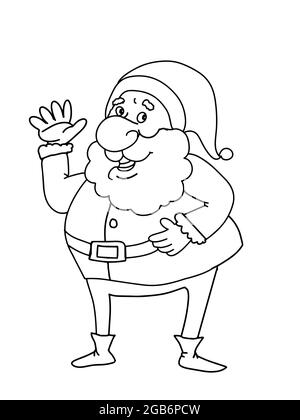 funny Santa Claus ,characters  ,white background illustration. Stock Photo