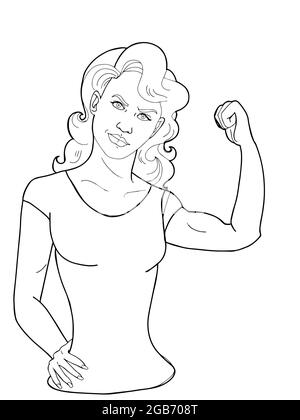 Strong Woman Sketch Stock Illustrations – 1,943 Strong Woman Sketch Stock  Illustrations, Vectors & Clipart - Dreamstime
