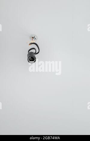 empty bulb holder on the ceiling Stock Photo