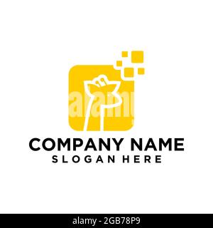 Modern Animal Data Logo Vector Stock Vector
