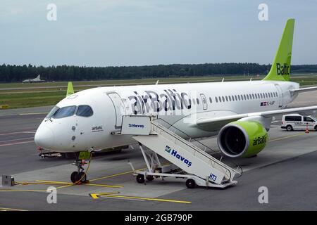 airBaltic (National airline of Latvia), Airbus A220-300 airplane Stock