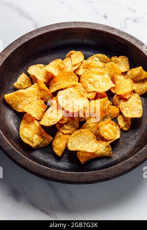 Healthy Potato Chips or Crisps – FOODPIX WHITE Stock Photo