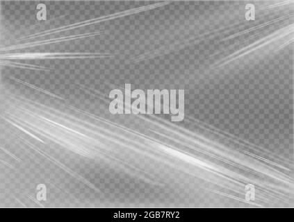 Realistic plastic wrap texture . Stretched polyethylene cover Stock Vector