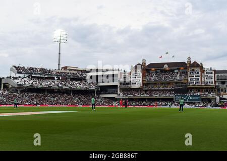 The Kia Oval, London, UK. 2nd August, 2021. A general view during The Hundred Men's match between Oval Invincibles and Welsh Fire: Credit: Ashley Western/Alamy Live News Stock Photo
