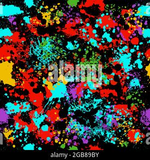 Abstract multicolored blots. Seamless pattern. Stock Vector