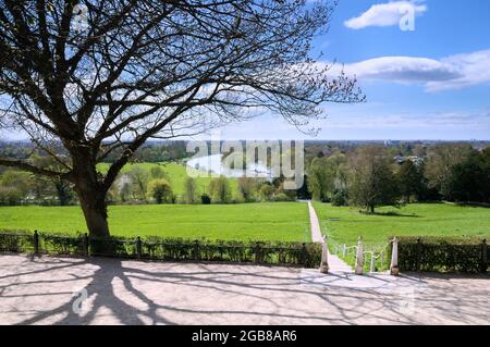 Famous view of the Thames from Richmond Hill, Richmond upon Thames, South West London, Greater London, England, UK Stock Photo