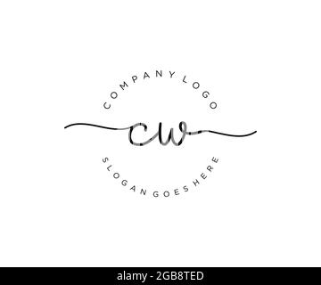 CW initial wedding monogram logo design ideas Stock Vector Image & Art ...