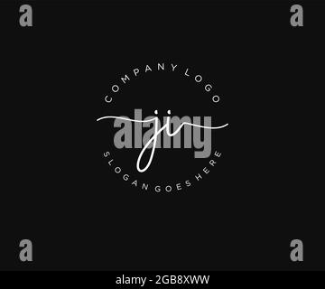 JI initial wedding monogram logo design Stock Vector Image & Art - Alamy