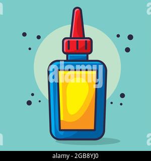 glue bottle isolated cartoon vector illustration in flat style Stock Vector