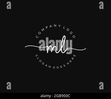 ML initial wedding monogram logo design ideas Stock Vector Image & Art ...