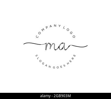 MM Feminine logo beauty monogram and elegant logo design, handwriting logo  of initial signature, wedding, fashion, floral and botanical with creative  Stock Vector Image & Art - Alamy