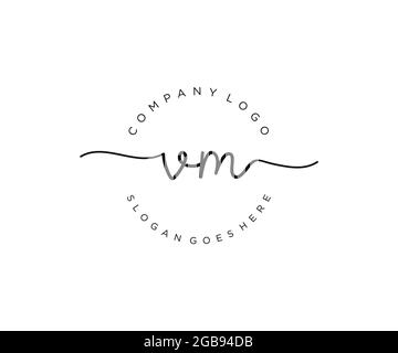 VM initial wedding monogram logo design ideas Stock Vector Image & Art ...