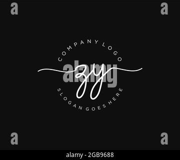 ZY initial wedding monogram logo design Stock Vector Image & Art - Alamy