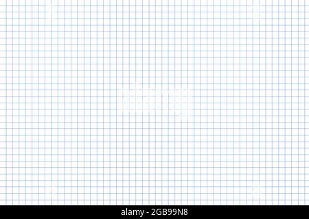 Abstract blank blue color graph paper on white background. Horizontal seamless square grid line with small gap pattern. Geometric pattern Stock Photo