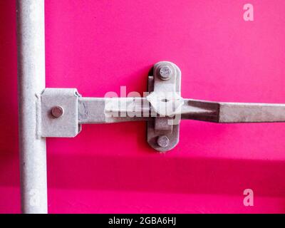 container door latch export point of view Stock Photo