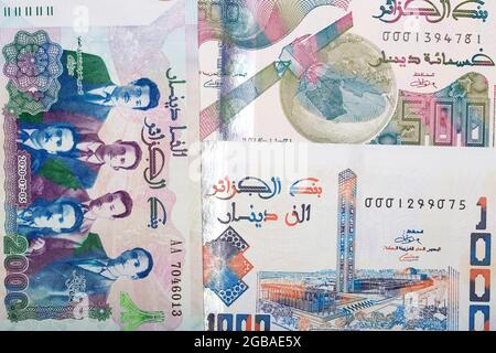 Algerian dinar a business background Stock Photo