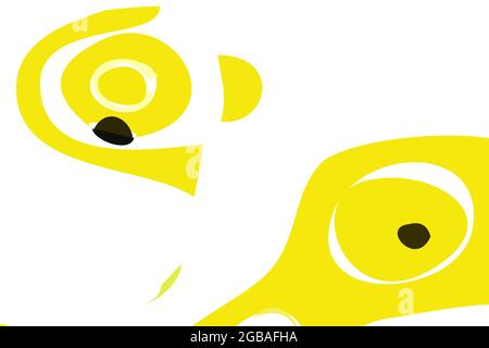 Yellow and black dynamic background. Abstract vector.Digital curve design. 2D rendering digital illustration. Stock Vector