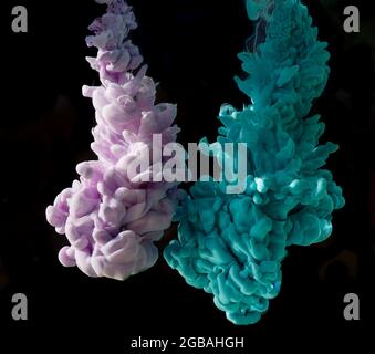 color abstraction, color mix liquid Stock Photo
