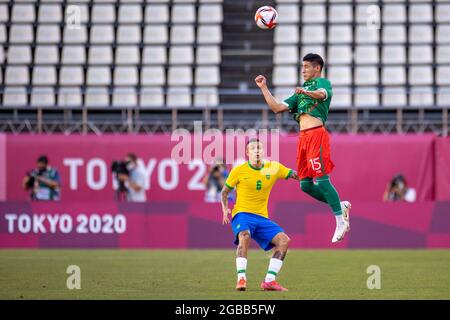 Tokyo, Japan. 31st July, 2021. T'QUIO, TO - 31.07.2021: TOKYO 2020 OLYMPIAD  TOKYO - Guilherme Arana do Brasil during the soccer game between Brazil and  Egypt at the Tokyo 2020 Olympic Games