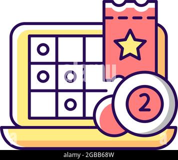 iLottery RGB color icon Stock Vector