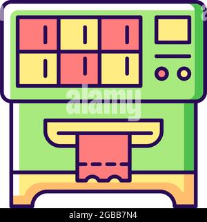 ticket vending machine color icon vector illustration Stock Vector ...
