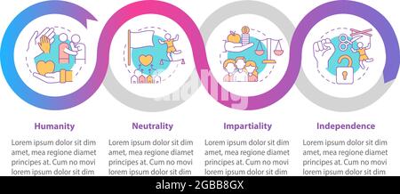 Humanitarian aid vector infographic template. Stock Vector