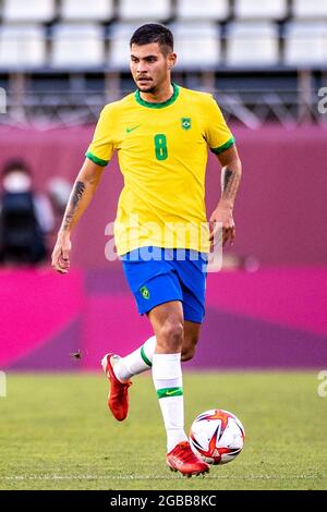 Tokyo, Japan. 31st July, 2021. T'QUIO, TO - 31.07.2021: TOKYO 2020 OLYMPIAD  TOKYO - Guilherme Arana do Brasil during the soccer game between Brazil and  Egypt at the Tokyo 2020 Olympic Games