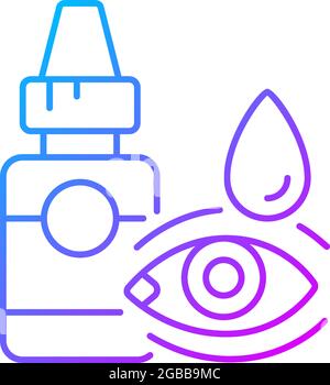 Eye drops gradient linear vector icon Stock Vector
