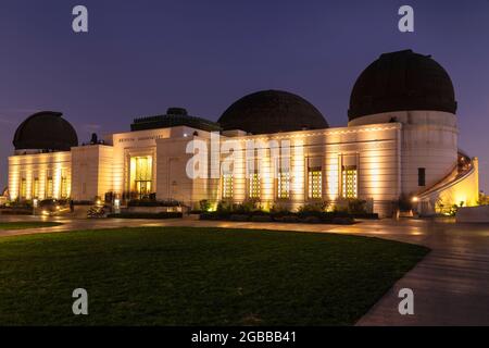 Griffith Observatory at Mount Hollywood, Los Angeles, California, United States of America, North America Stock Photo