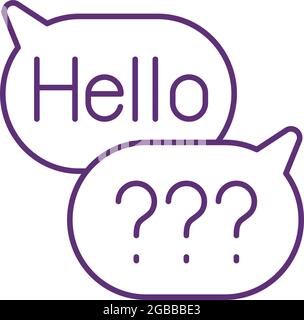 Chat bubble RGB color icon Stock Vector