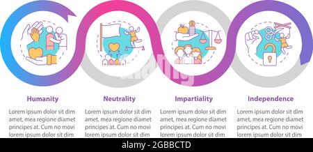 Humanitarian aid vector infographic template. Stock Vector