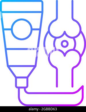 Ointment for arthritis gradient linear vector icon Stock Vector