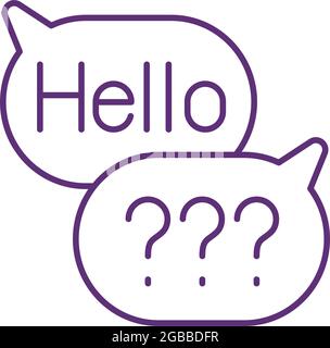 Chat bubble RGB color icon Stock Vector
