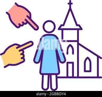 Religious minority RGB color icon Stock Vector