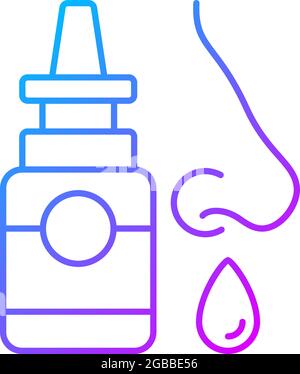 Nasal spray gradient linear vector icon Stock Vector Image & Art - Alamy